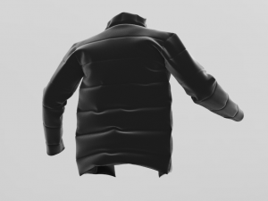 puffy leather jacket Model 3D