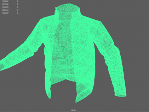 puffy leather jacket Model 3D