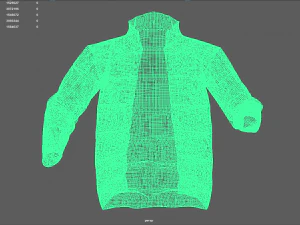 puffy leather jacket 3D Model