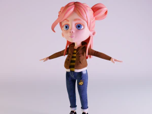 cartoon bee girl 3D Model