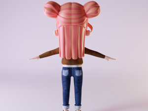 cartoon bee girl Modello 3D