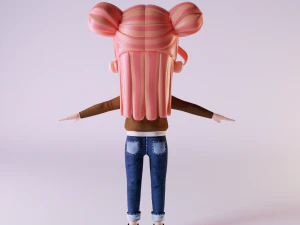 cartoon bee girl 3D Model