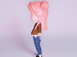 cartoon bee girl Modello 3D