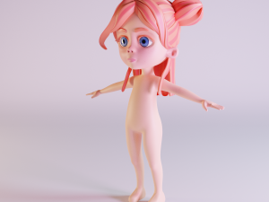 cartoon bee girl Modello 3D