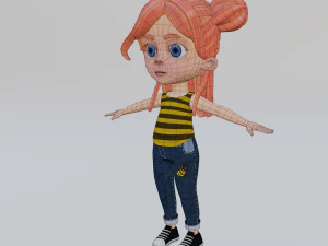 cartoon bee girl 3D Model
