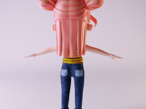cartoon bee girl Modello 3D