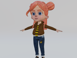 cartoon bee girl Modello 3D