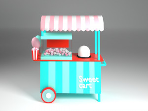 cotton candy cart 3D Model