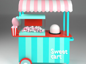 cotton candy cart 3Dモデル