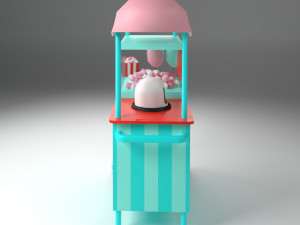 cotton candy cart 3Dモデル