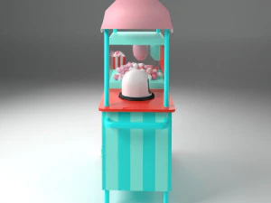cotton candy cart 3D Model