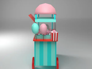 cotton candy cart 3D Model