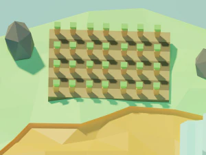 isometric low poly house on an island by zoe tamago 3D Model