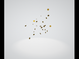 falling coins 3D Model