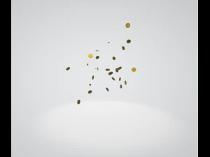 falling coins 3D Model