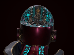 cyborg samurai low poly models 3D 模型