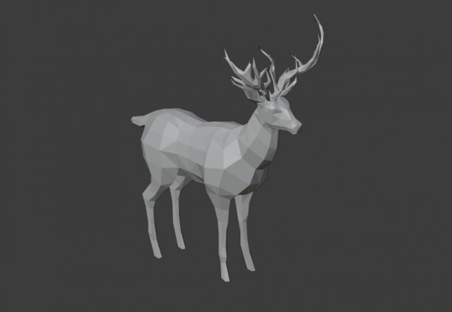 deer lowpoly 3D मॉडल .c4d .max .obj .3ds .fbx .stl .blend 