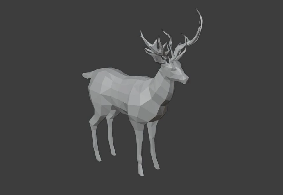 deer lowpoly 3D Model .c4d .max .obj .3ds .fbx .stl .blend 