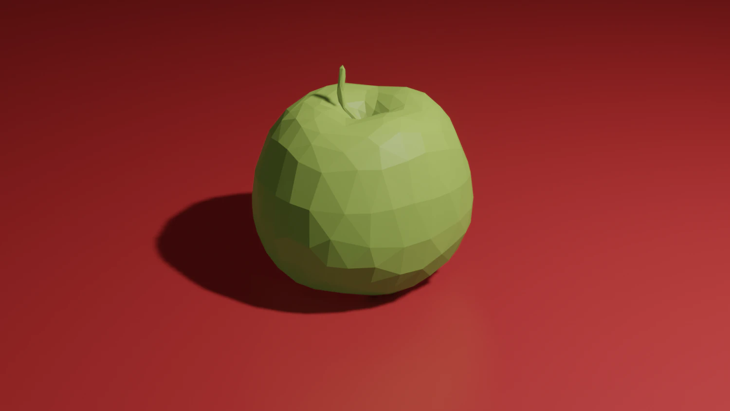 apple lowpolly 3D Print Model .c4d .max .obj .3ds .fbx .stl .blend 