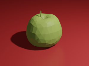 apple lowpolly Modèles 3D en vedette