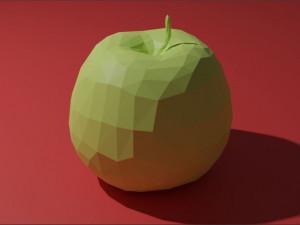 apple lowpolly 3D 프린트 모델