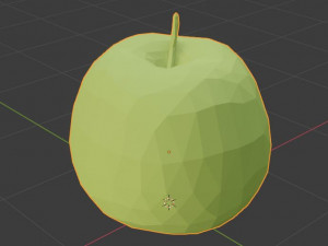apple lowpolly 3D 프린트 모델