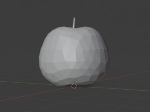 apple lowpolly 3D 프린트 모델