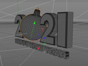 happy new year background 3D 모델