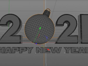 happy new year background 3D 모델