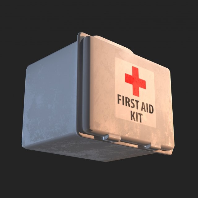 First Aid Box low-poly Modello 3D .c4d .max .obj .3ds .fbx .stl .blend 