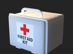 First Aid Box low-poly Modello 3D