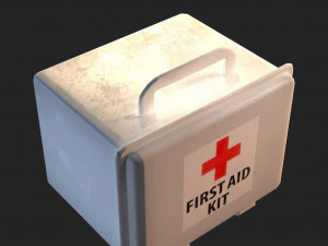 First Aid Box low-poly 3D Model