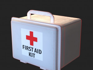 First Aid Box low-poly Modello 3D