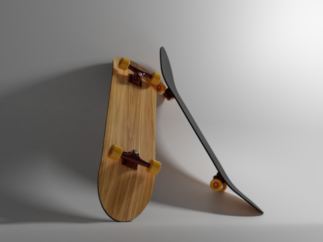 skateboard 3D Model .c4d .max .obj .3ds .fbx .stl .blend 