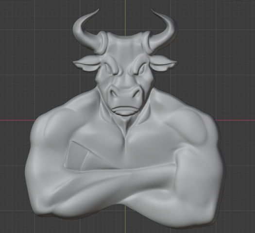 bull for 3d cnc print 3D 打印模型 .c4d .max .obj .3ds .fbx .stl .blend 