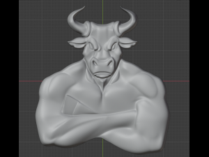 bull for 3d cnc print 3D प्रिंट मॉडल