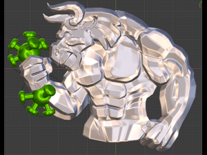 bull 2 for 3d cnc print 3D 打印模型