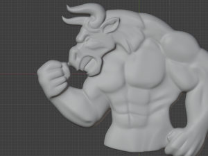 bull 2 for 3d cnc print 3D 打印模型