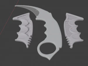 comb 3d print karambit 3D Print Model