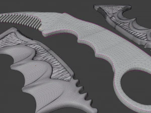 comb 3d print karambit 3D Print Model