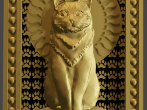 cat relief 3D-printmodel