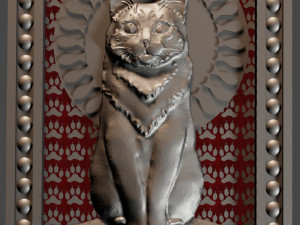 cat relief 3D-Druckmodell