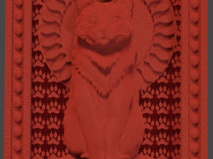 cat relief 3D-Druckmodell