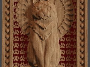 cat relief 3D-Druckmodell