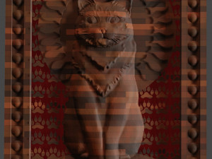 cat relief 3D-Druckmodell