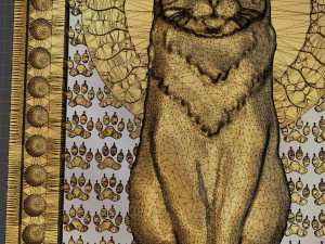 cat relief 3D-Druckmodell