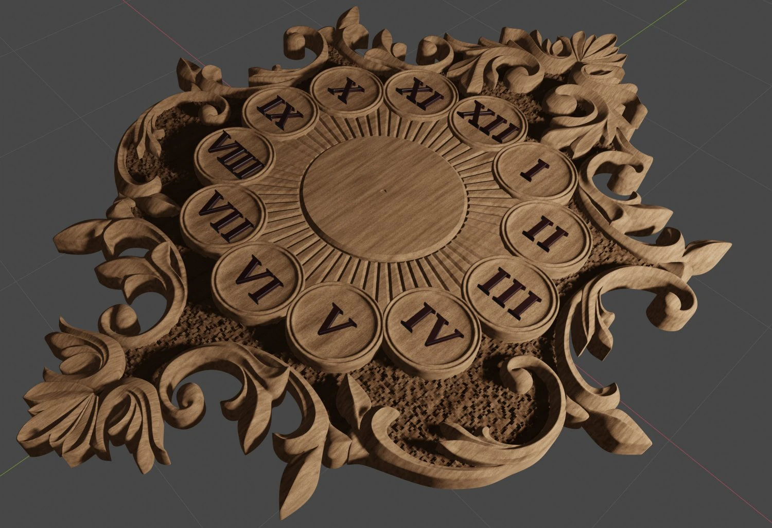 clock for cnc 3D Print Model .c4d .max .obj .3ds .fbx .stl .blend 