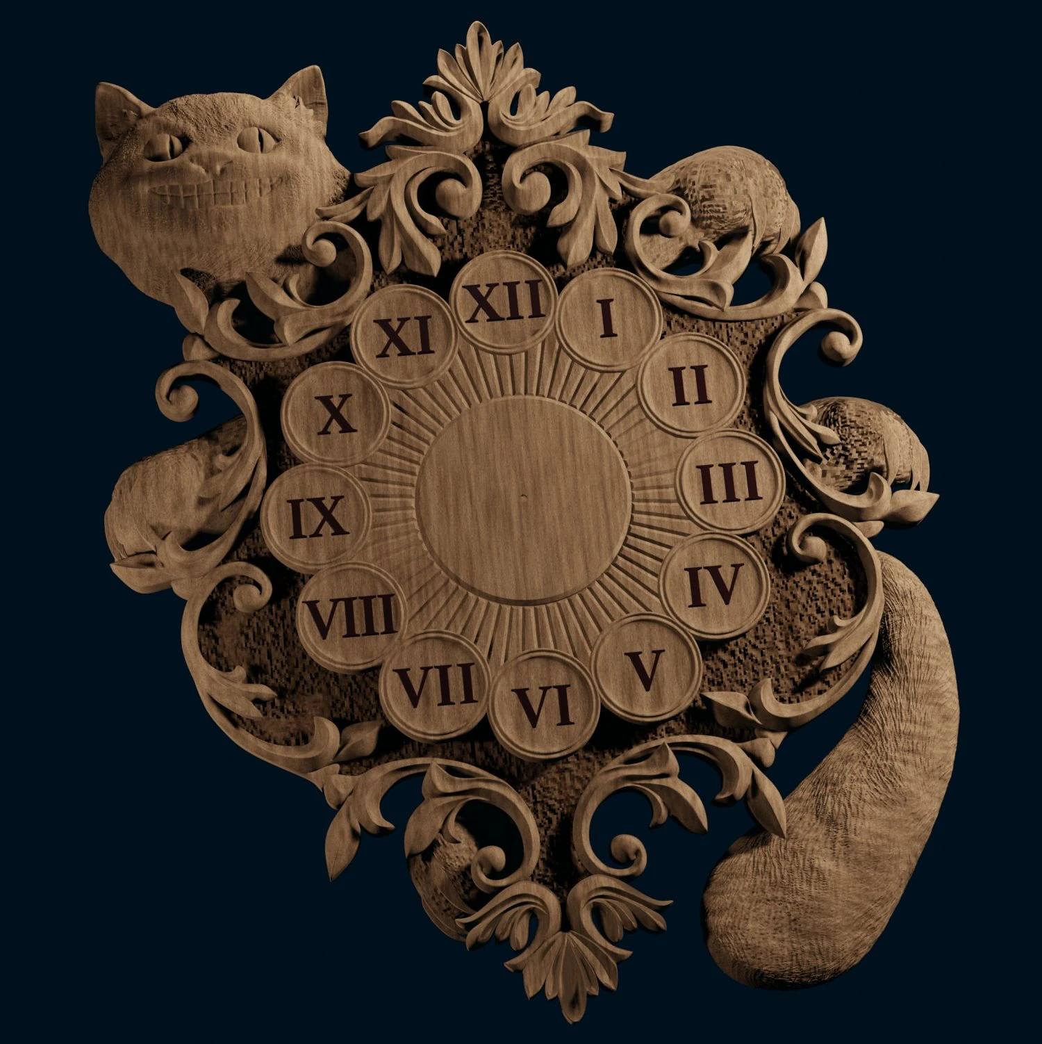 clock for cnc 3D Print Model .c4d .max .obj .3ds .fbx .stl .blend