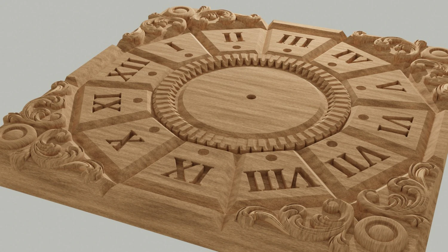 clock for cnc 3D Print Model .c4d .max .obj .3ds .fbx .stl .blend 