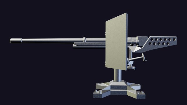 cannon turret 3D-Druckmodell .c4d .max .obj .3ds .fbx .stl .blend 